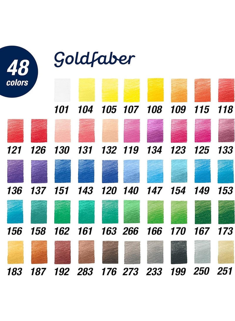 FABER-CASTELL Faber Castell-Goldfaber Color Pencils Set of 48 color - Image 3